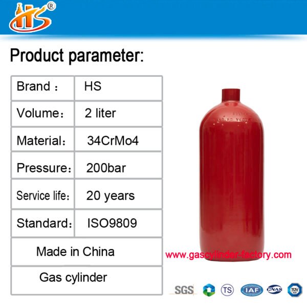Mini Fire Storage Tanks Perfluorinated Hexanone Cylinders - Billede 2