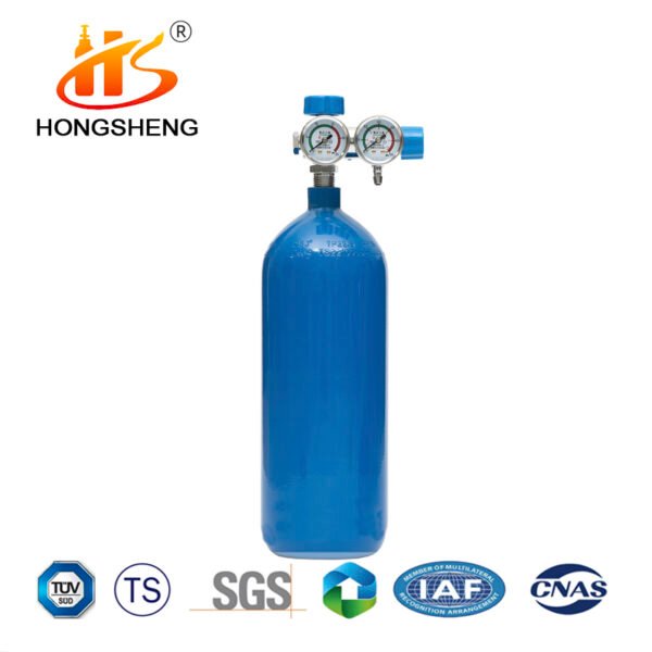 2L ISO9809 0.3M3 150bar 37MN Oxygen Tanks Gas Cylinders