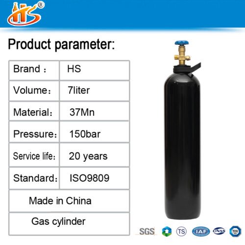 7L 150bar CO2 Bottle Argon Nitrogen Helium Air Cylinders