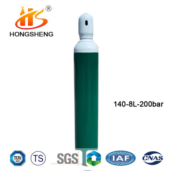 ISO TPED RHO 200bar 8L 34CrMo4 Oxygen Tanks Gas Bottle Medical Cylinders CO2 cyinder – Image 2