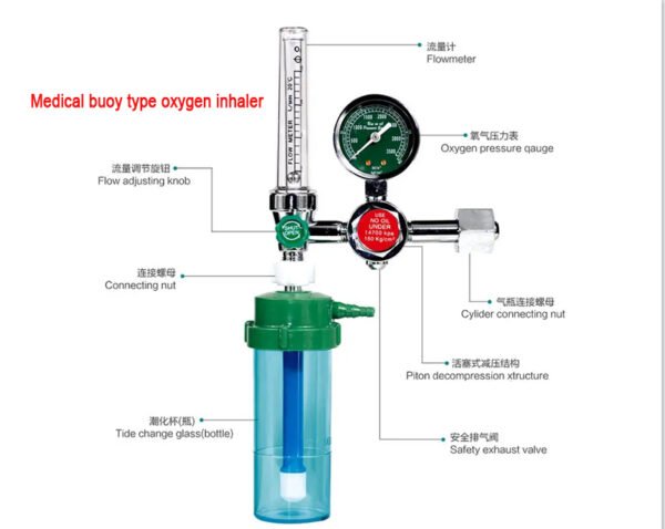 External G5/8 Reducing Valve Flowmeter Oxygen Cylinder Meter - Image 5