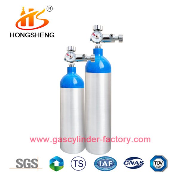 ISO 4.6L aluminum alloy portable oxygen gas cylinder Medical oxygen tanks - Billede 8